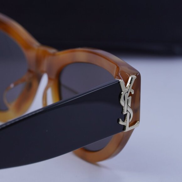 Saint Laurent SL M94/F 004 Cat Eye Sunglasses - Havana Black/Black main image 9